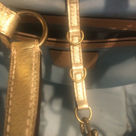 COACH LEATHER/STRAW SATCHEL BEACH TOTE NWOT VINTAGE! - Picture 9 of 15